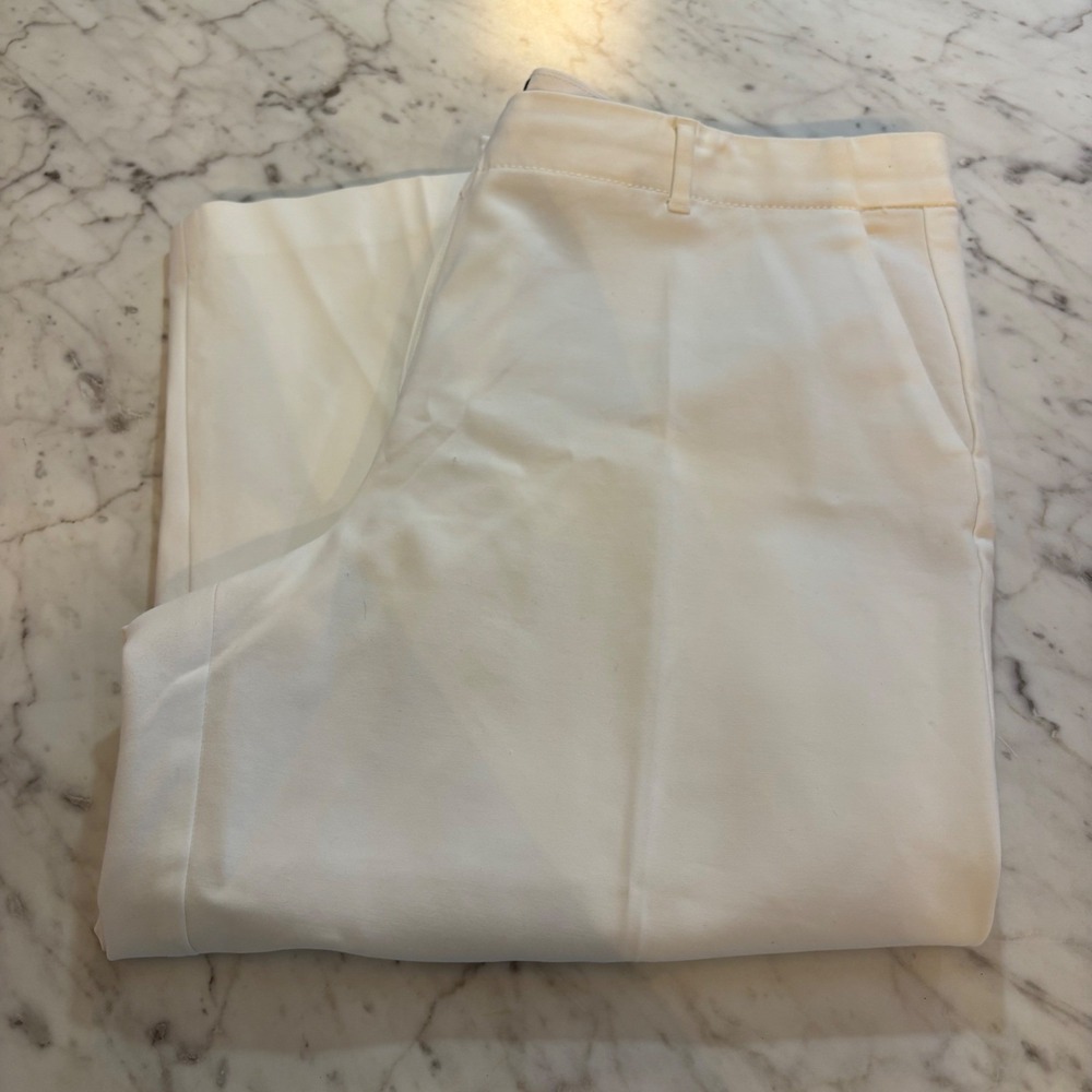 Talbots Petites White Chelsea Cropped  Capri Dress Career Work Pants Size‎ 16P
